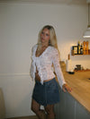 Floria top med blonder - Hvid