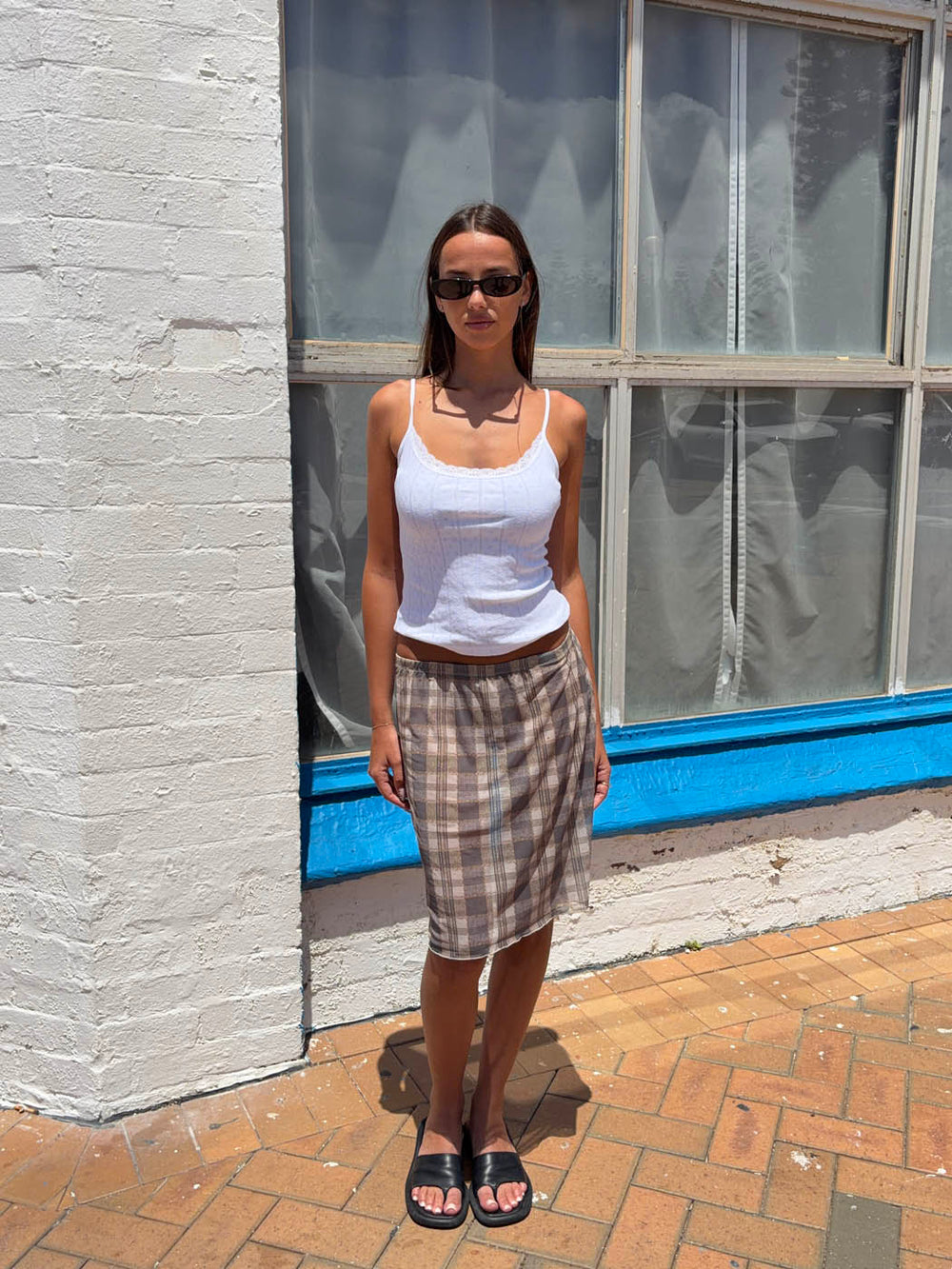 Ciliana top med brodering - Hvid