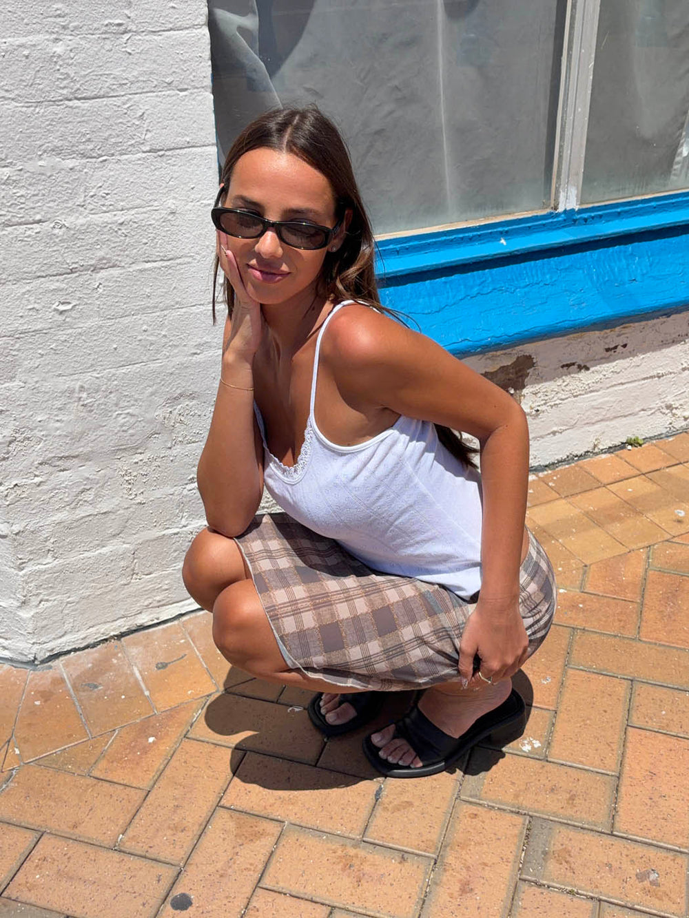 Ciliana top med brodering - Hvid