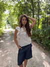 Ulana top med detaljer - Off white