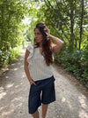 Ulana top med detaljer - Off white