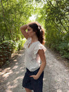 Ulana top med detaljer - Off white