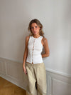 Lali top med knapper - Hvid