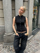 Lonnie top med knapper - Sort