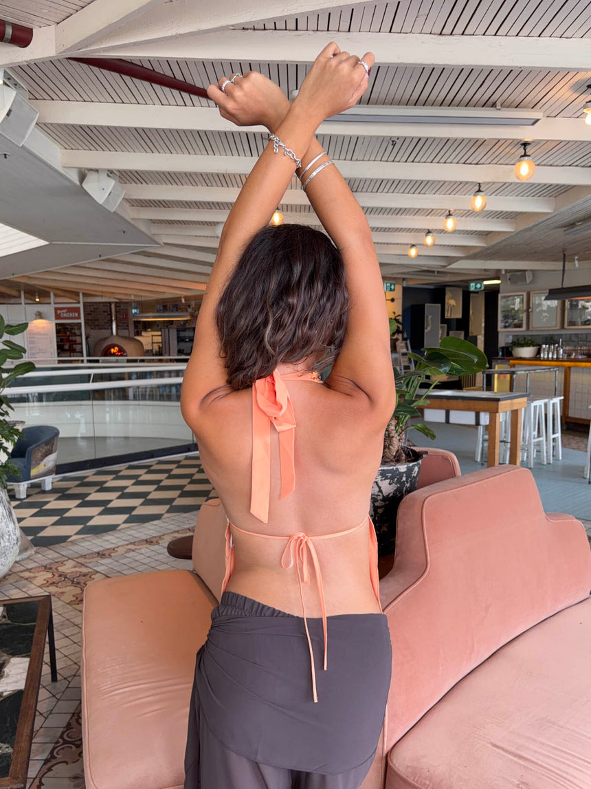 Lumi top med palietter - Orange