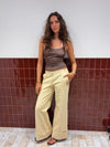 Esmaralda top med polkaprikker - Brun/beige