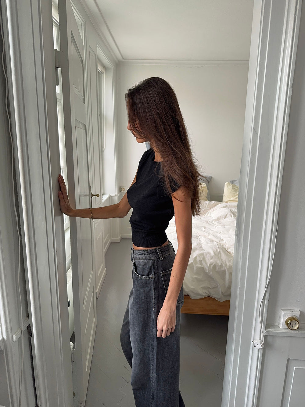 Lilu figursyet top - Sort