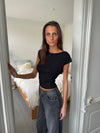 Lilu figursyet top - Sort