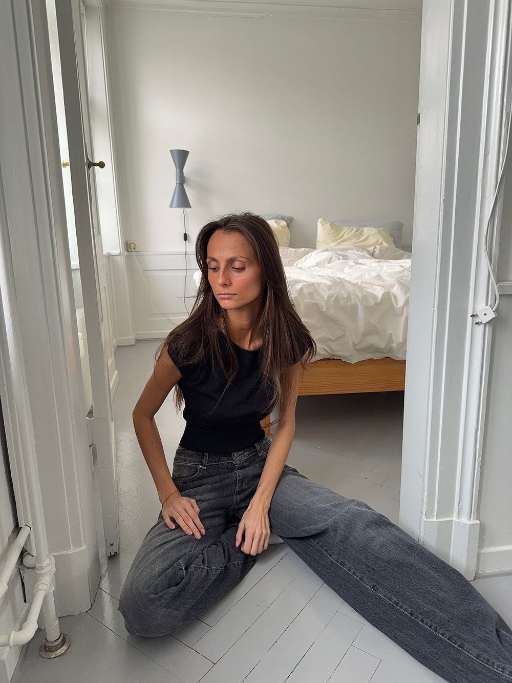 Lilu figursyet top - Sort