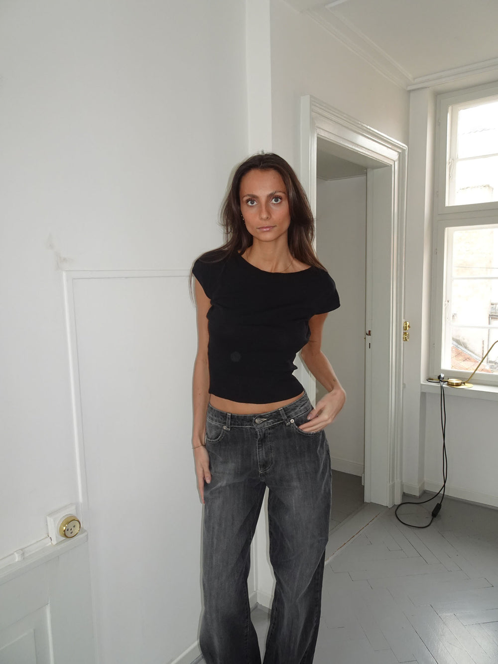Lilu figursyet top - Sort