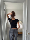 Lilu figursyet top - Sort