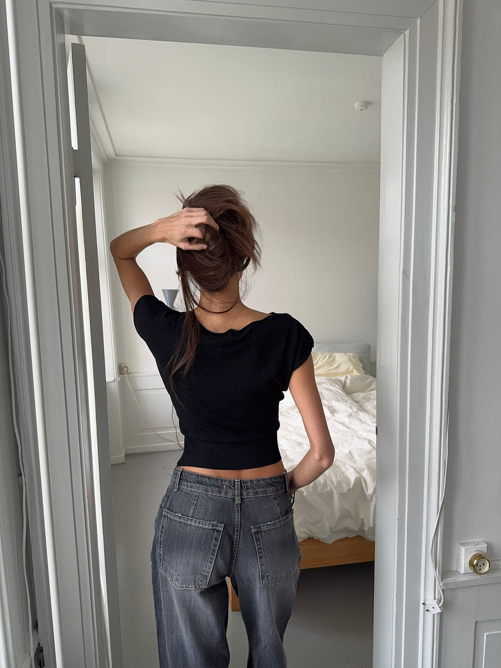 Lilu figursyet top - Sort