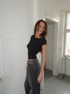 Lilu figursyet top - Sort