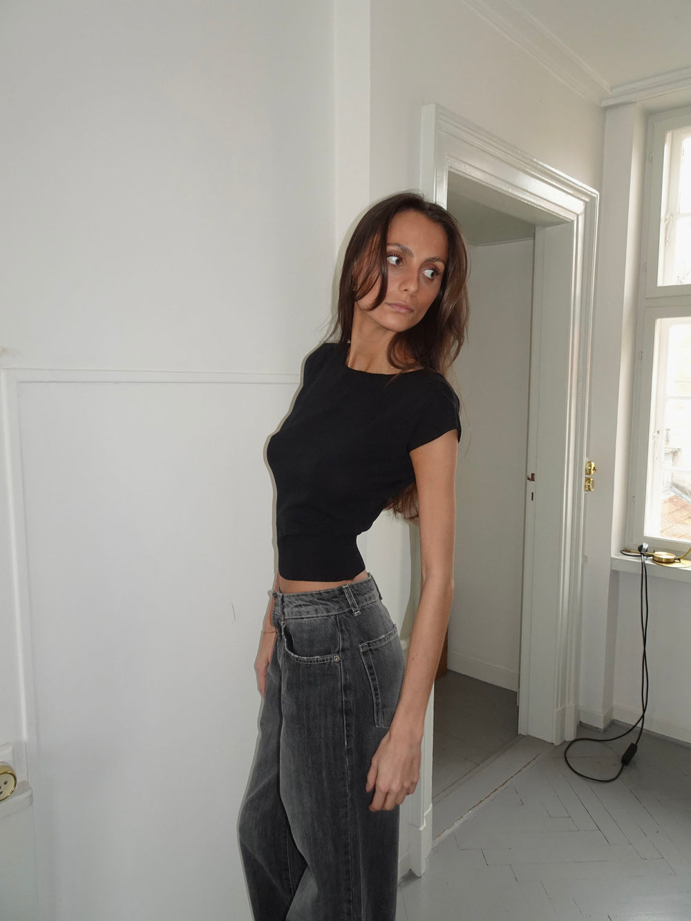 Lilu figursyet top - Sort