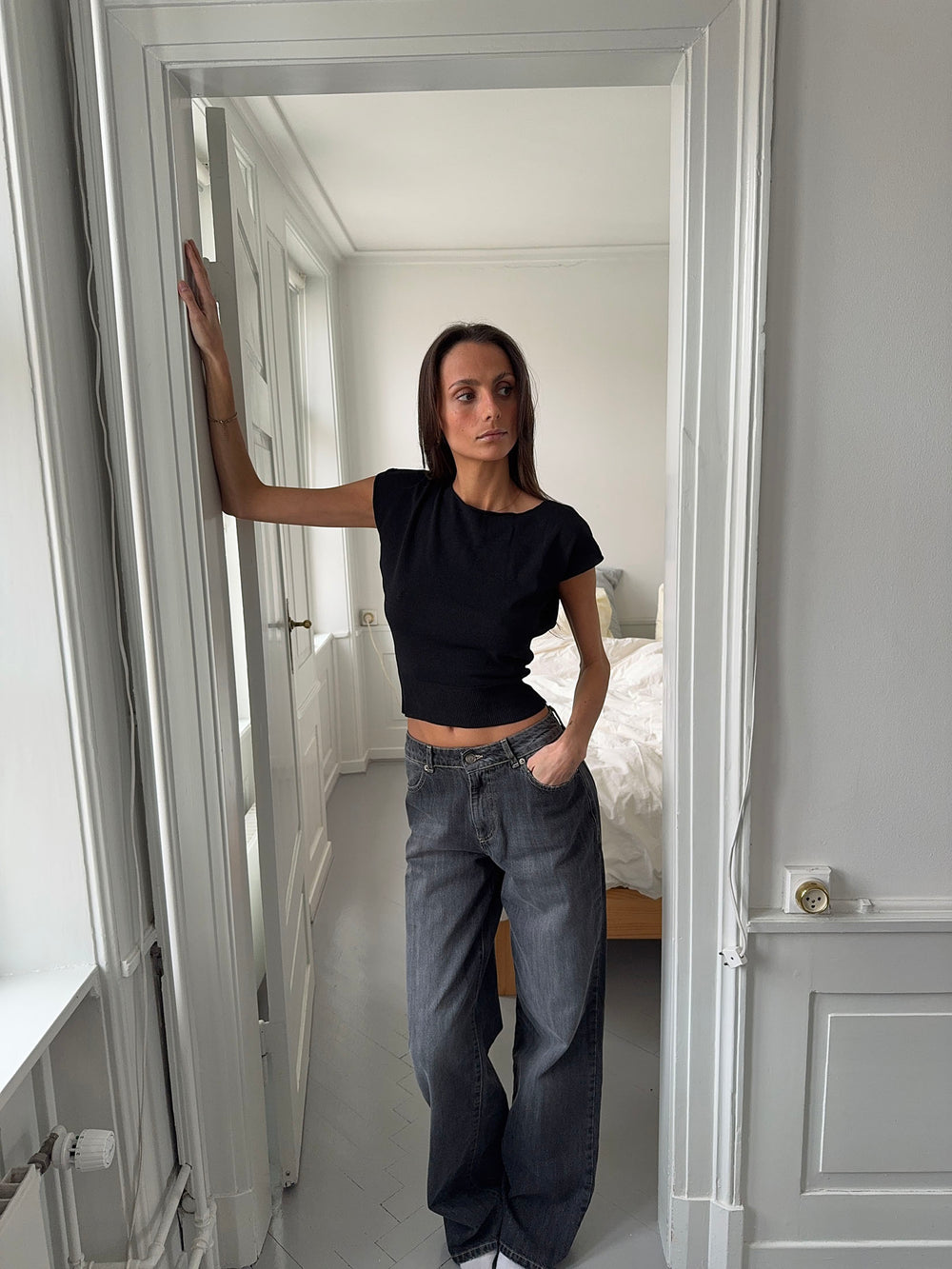 Lilu figursyet top - Sort