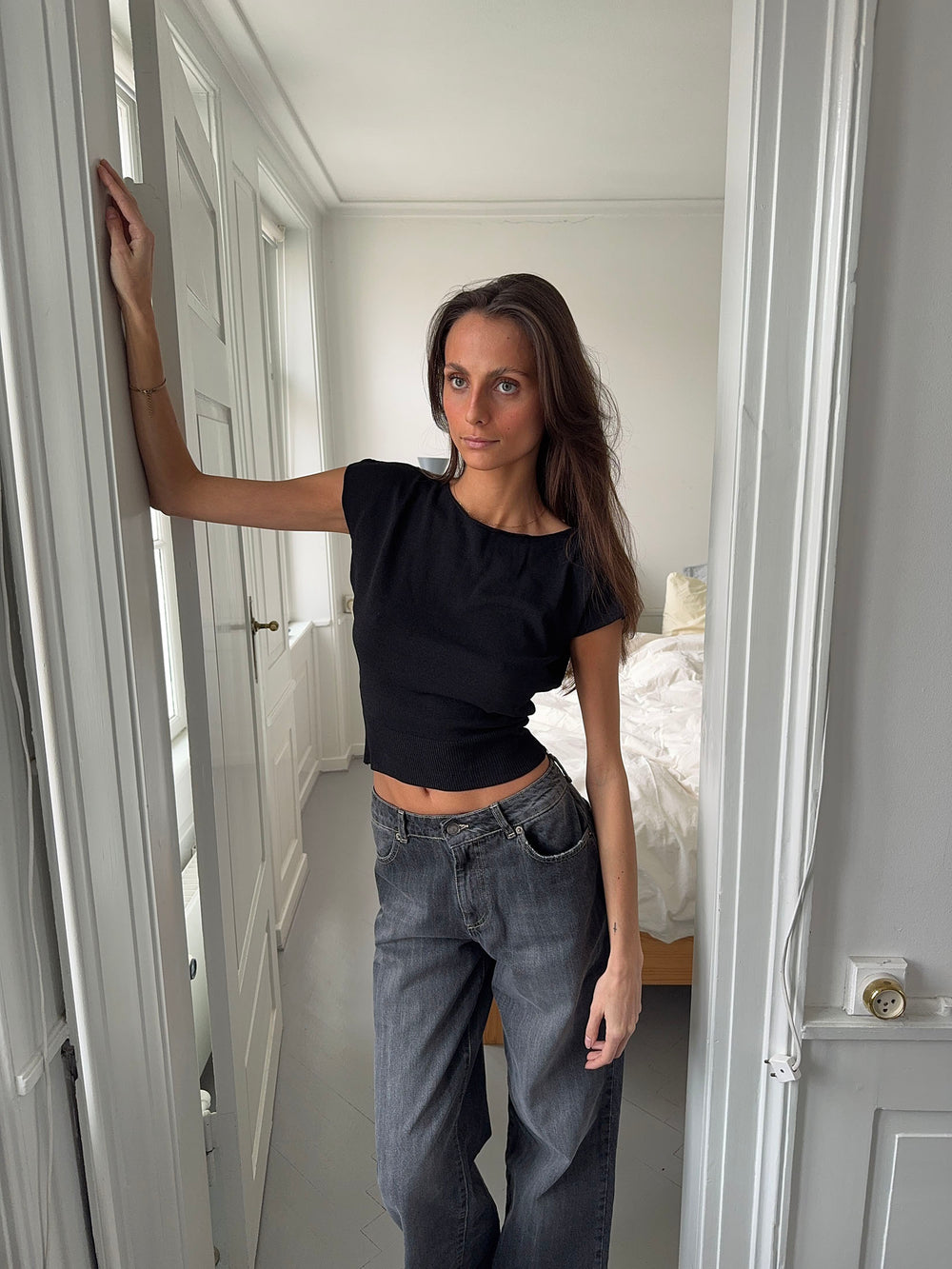 Lilu figursyet top - Sort