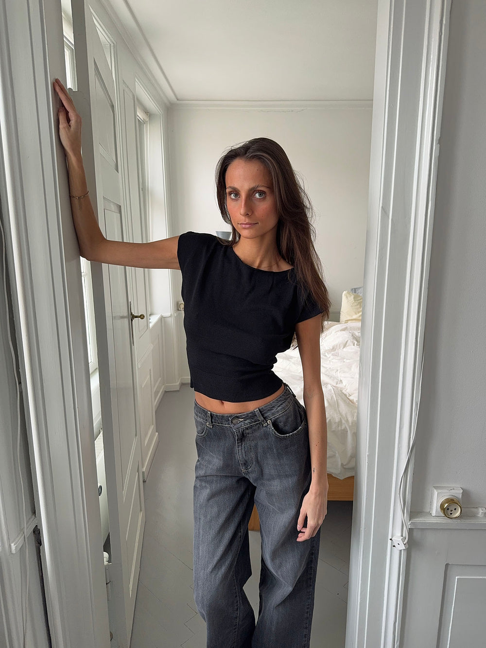 Lilu figursyet top - Sort