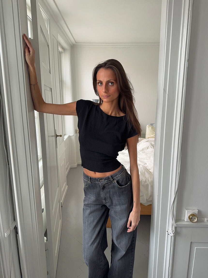 Lilu figursyet top - Sort