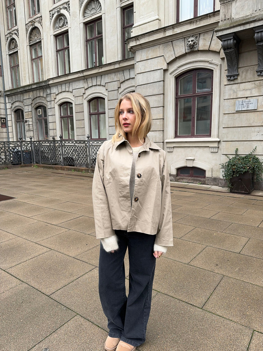 Monica kort trenchcoat - Beige