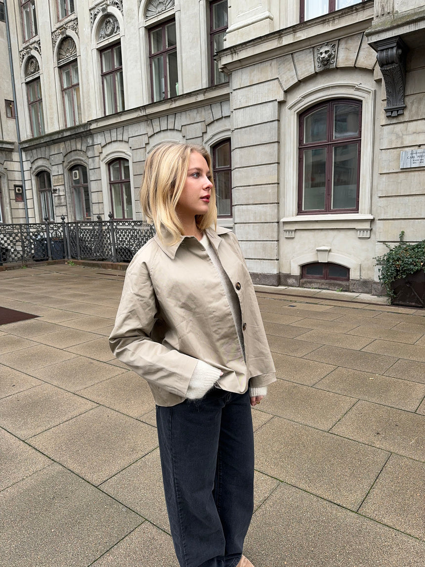 Monica kort trenchcoat - Beige