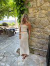 Fiorella tube top med blonder - Hvid/beige