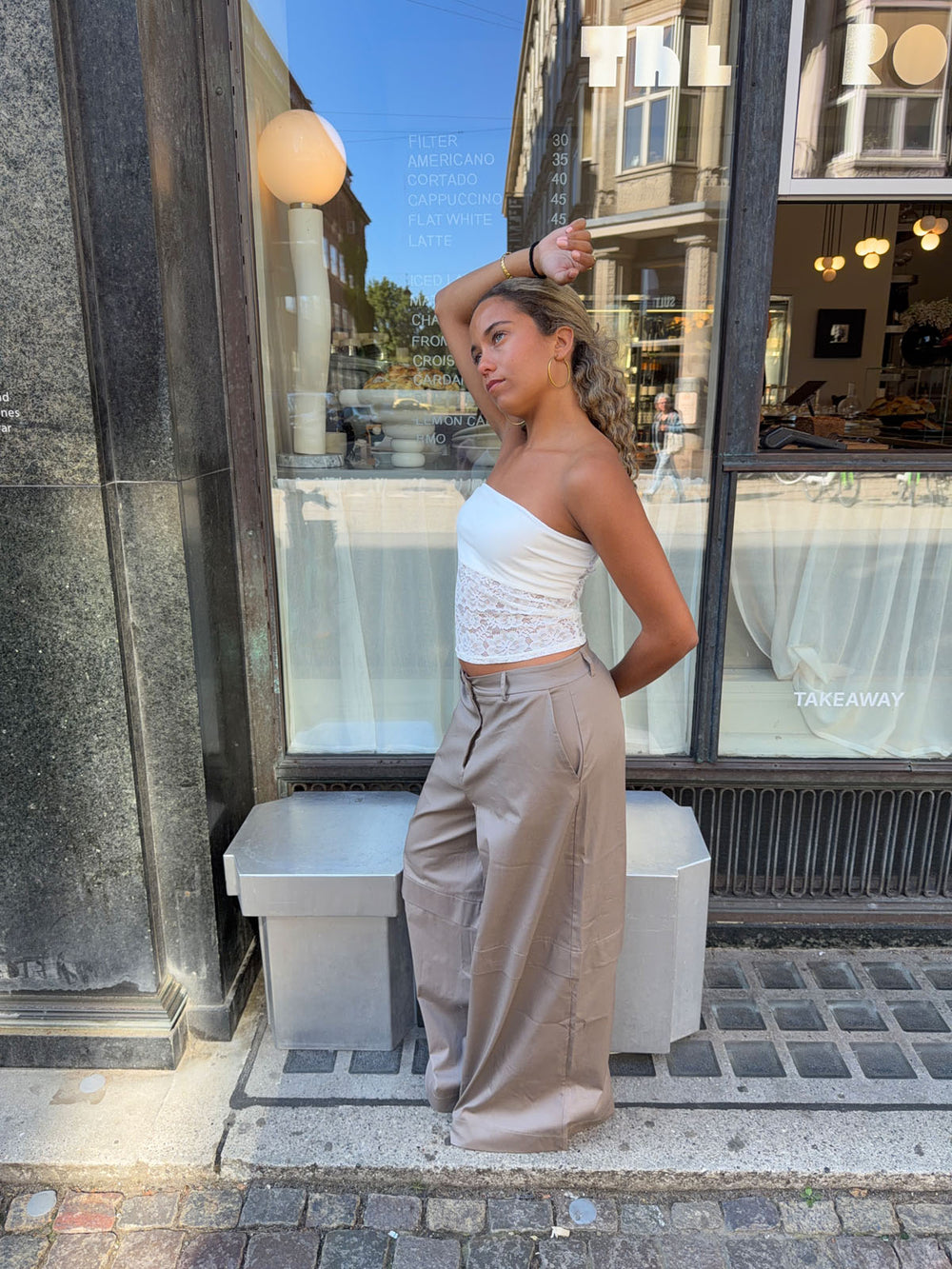 Zera tubetop i blonde - Hvid