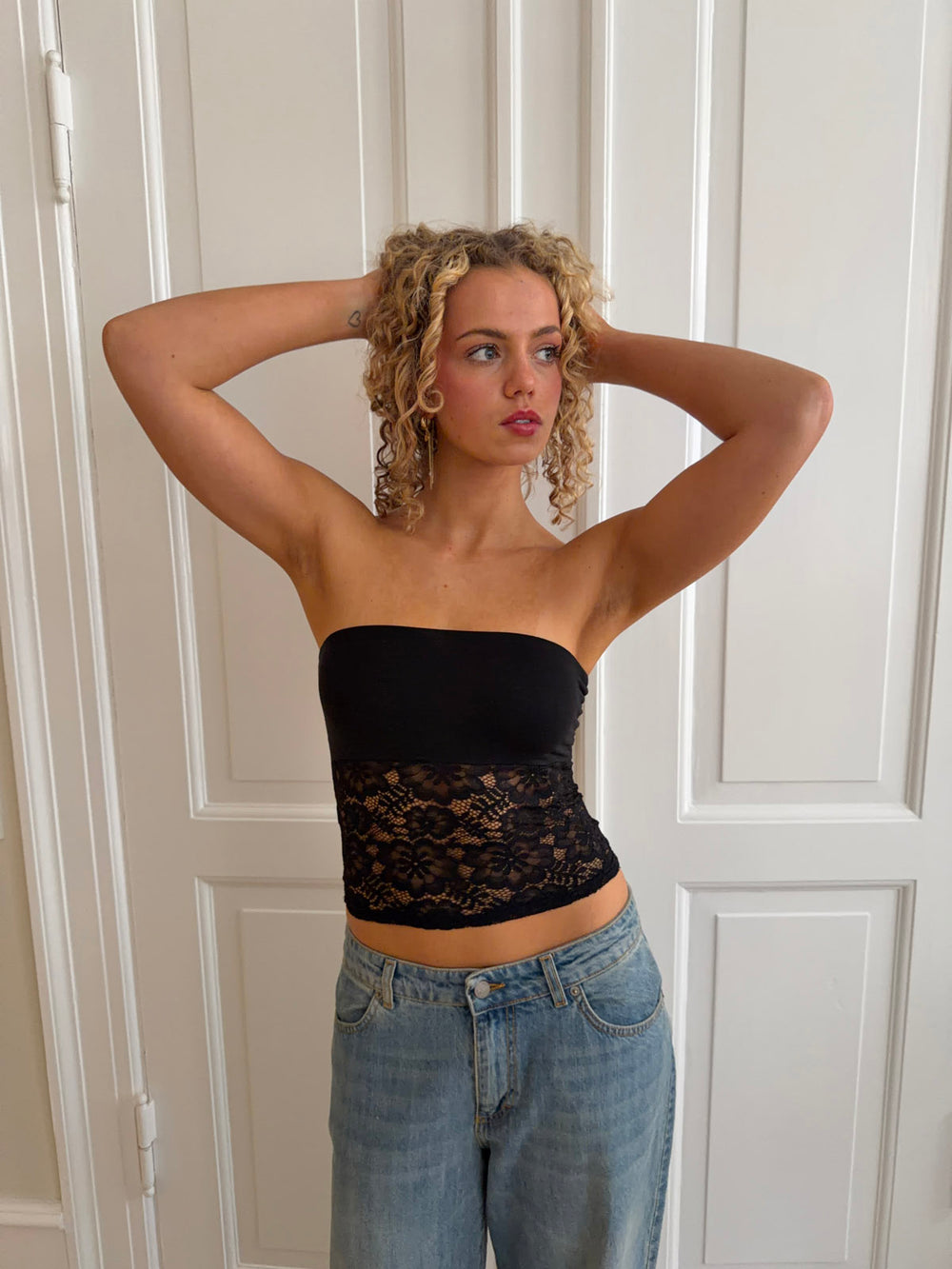 Zera tubetop i blonde - Sort