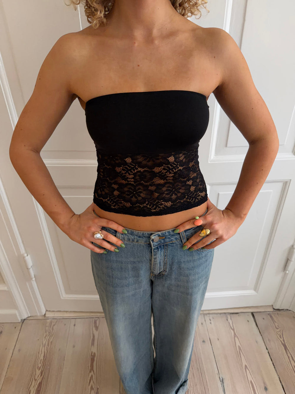 Zera tubetop i blonde - Sort