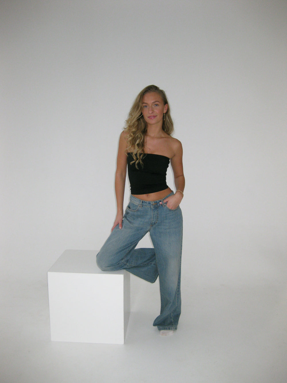 Core tube top - Jet Black