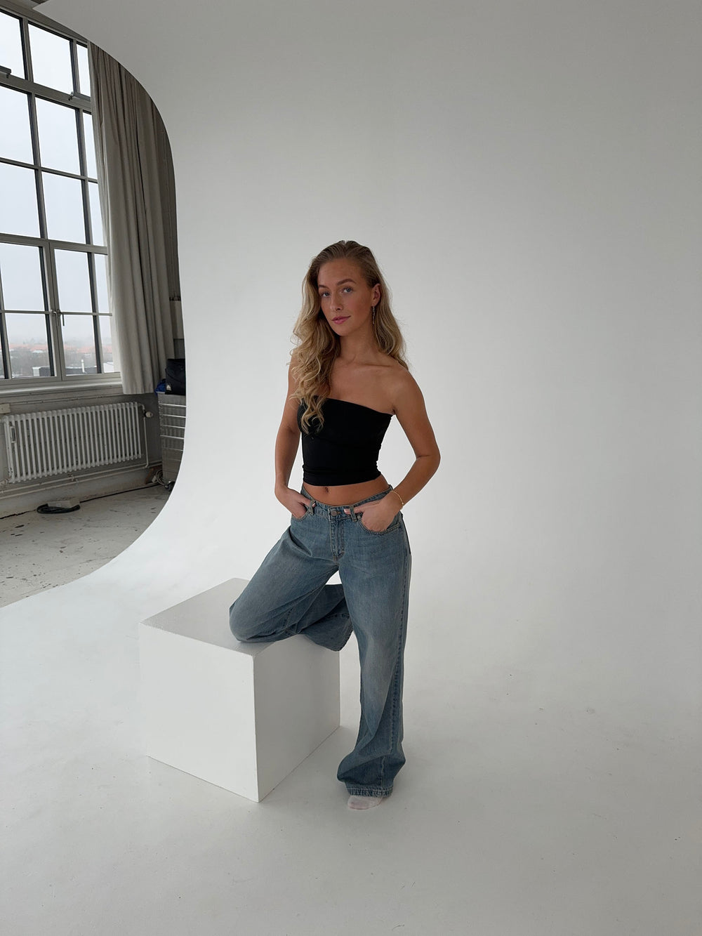 Core tube top - Jet Black