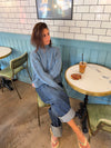 Silkeline turtleneck - Blå/navy