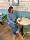 Silkeline turtleneck - Blå/navy