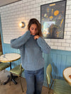 Silkeline turtleneck - Blå/navy