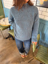 Silkeline turtleneck - Blå/navy