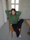 Valdamara striktrøje med turtleneck - Grøn