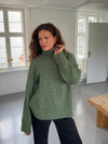 Valdamara striktrøje med turtleneck - Grøn