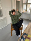 Valdamara striktrøje med turtleneck - Grøn
