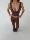 Ultimate v-neck top - Espresso