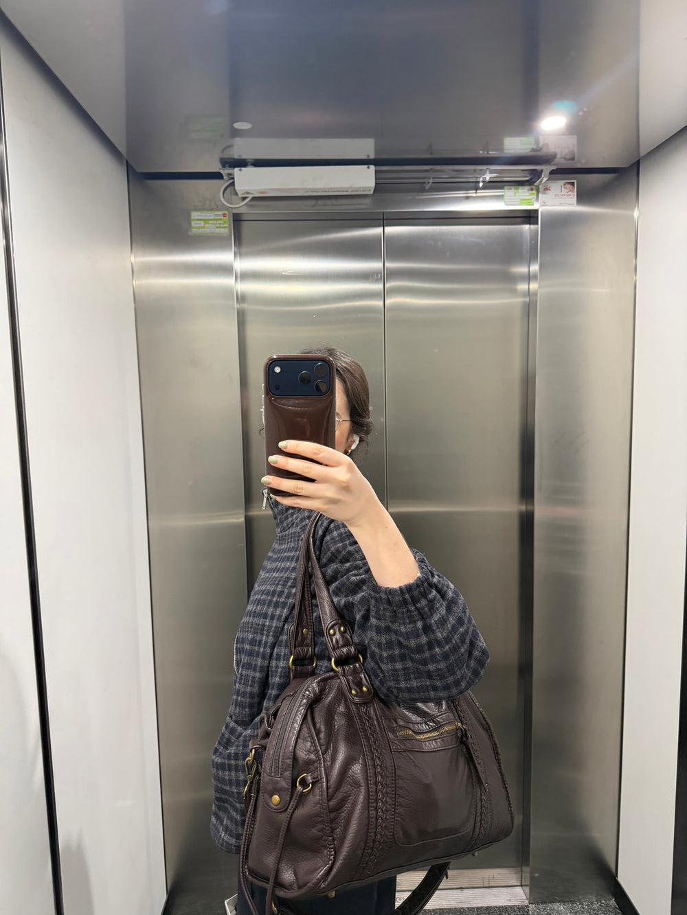 Venedig skuldertaske - Kaffe