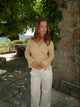 Isabeau bluse med bindedetalje - Gul