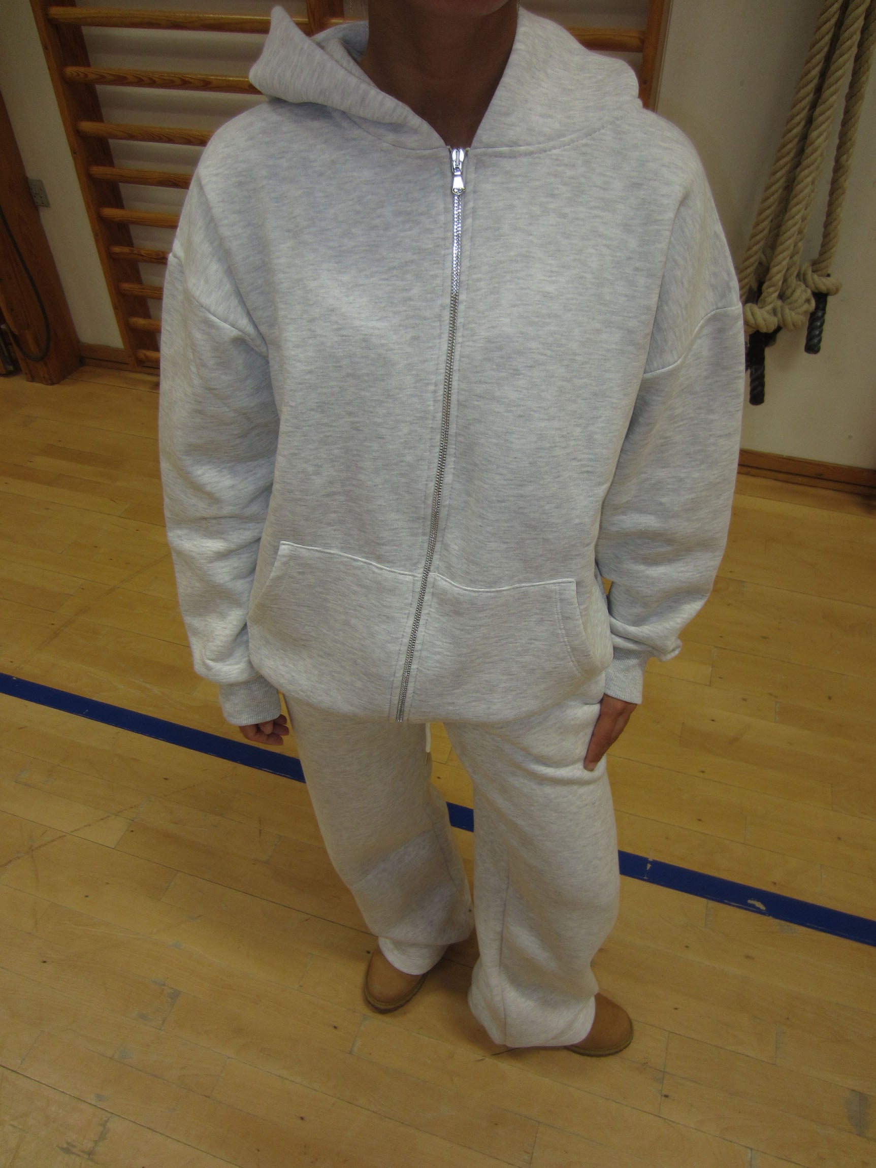 Jessica zip hoodie - Lysegrå – Designbysi ApS 