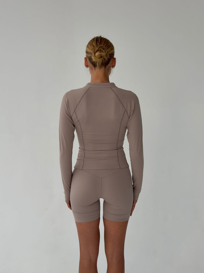 Essential zip up jakke - Ash