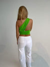Soya one shoulder top - grøn
