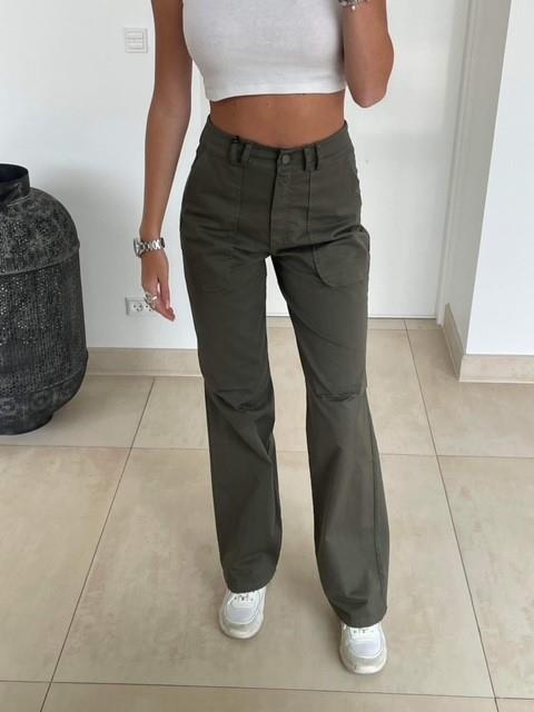 Camille lærredsbukser - kaki