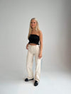 Premium - cargo bukser off white med striber