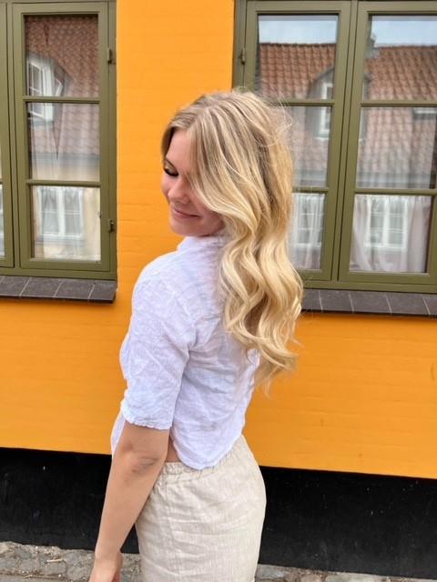 Melis hør skjorte - Hvid