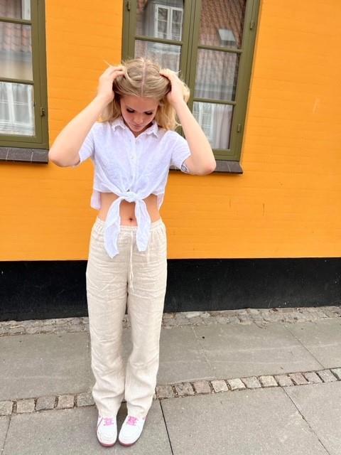 Melis hør skjorte - Hvid