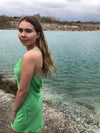 Karma satin kjole - Grøn