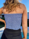 Inge crop top - Blå