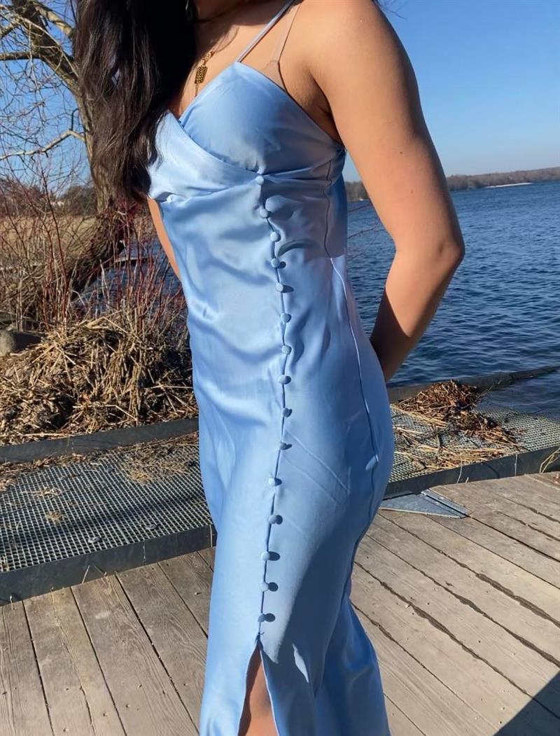 Lelo satin kjole - Blå
